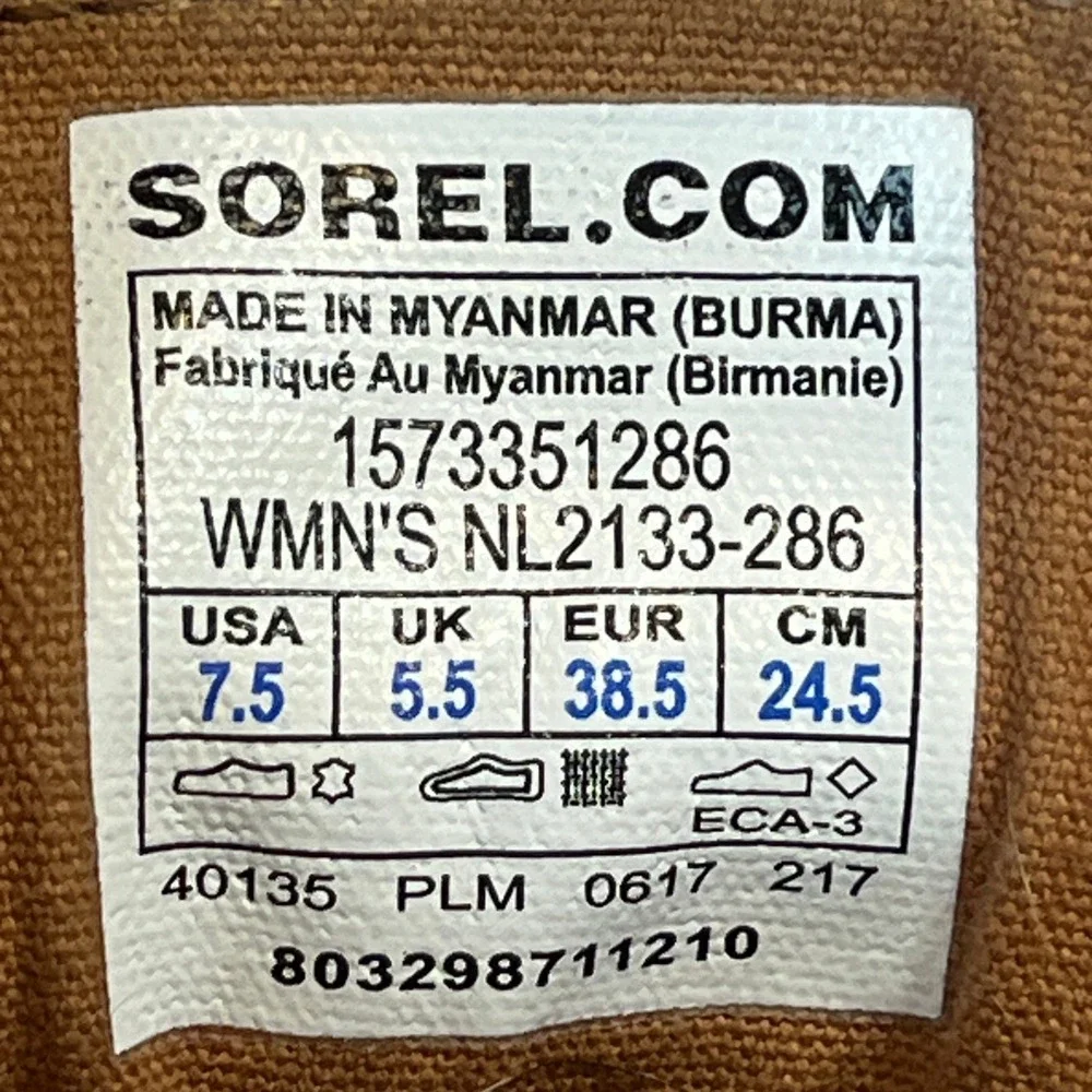 Sorel Out N About Women 7.5 Tan Black Waterproof Rain Duck Boots NL2133-286